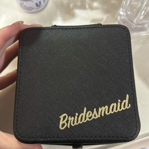 Black bridesmaid jewelry box